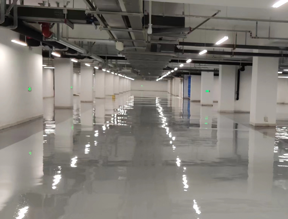 惠州龍門中醫(yī)院地下車庫(kù)地坪漆項(xiàng)目