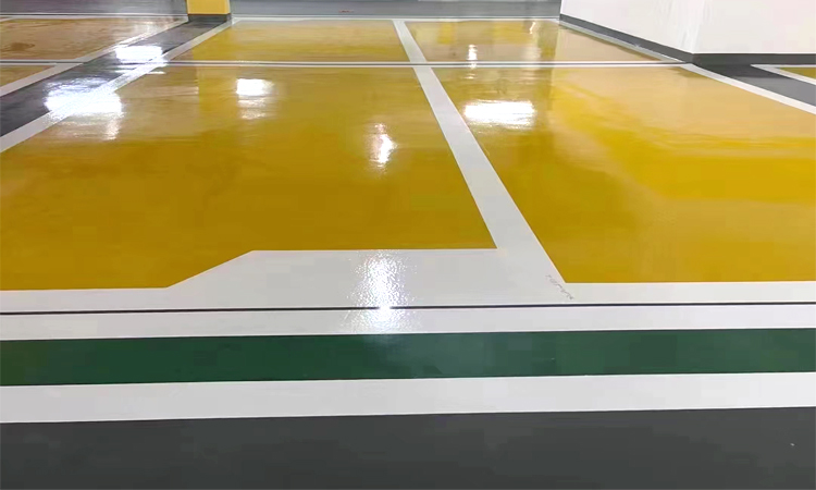 佛山新DNA購(gòu)物中心地下車庫(kù)地坪漆工程案例